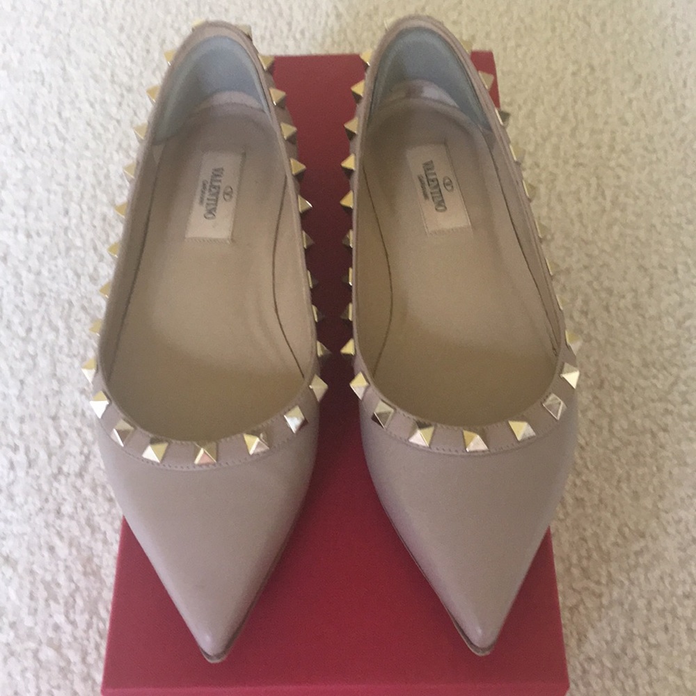 Valentino rockstud ballerina flats